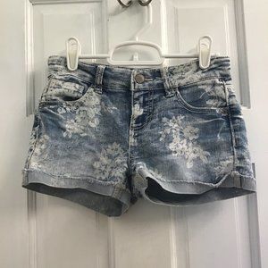 Denim Cherokee Shorts with Cute Flower Design